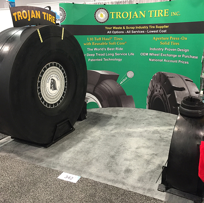 Trojan Tire Booth at WasteExpo 2018
