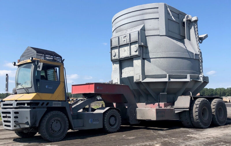 Soft Core on 200 ton trailer - steel mill